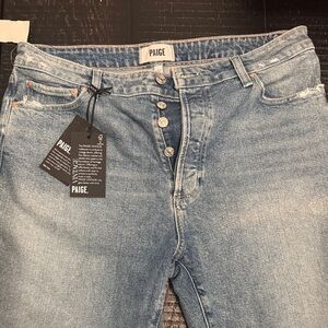 PAIGE Vintage Wash Blue Jeans